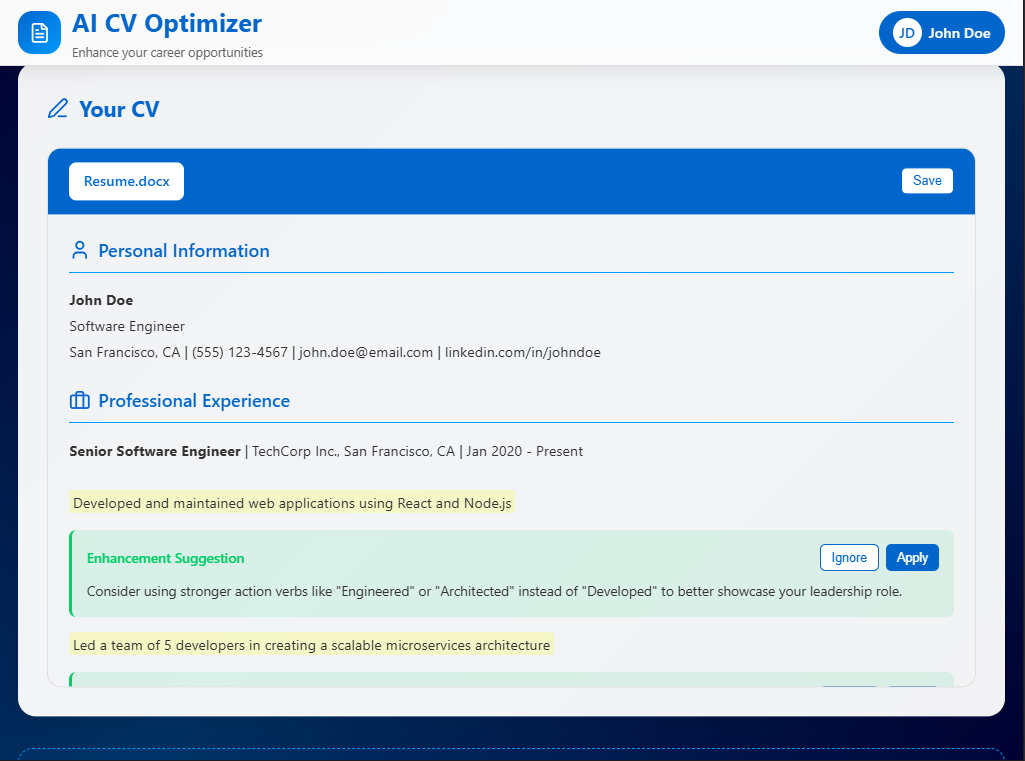 AI CV Optimizer